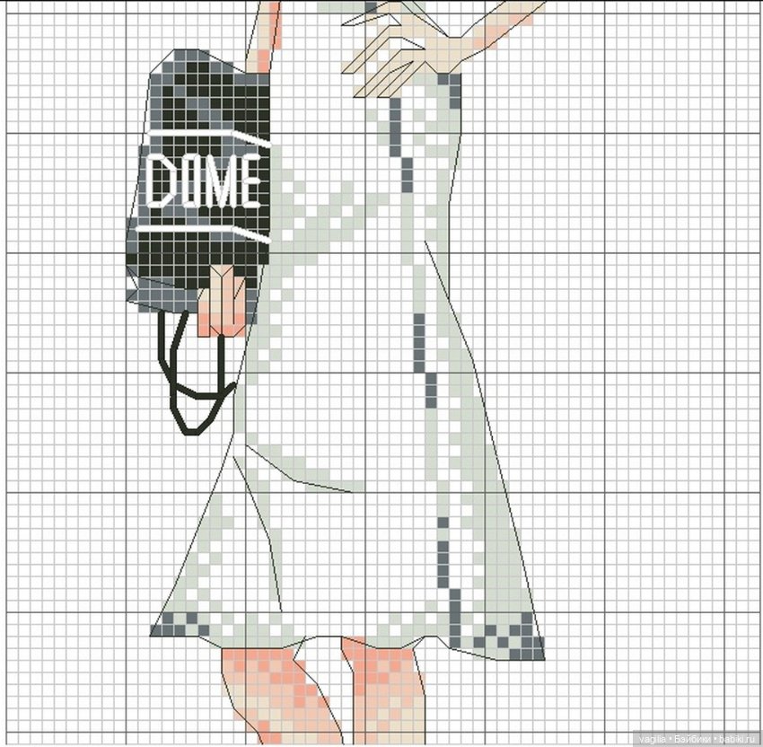 Дамы, девушки крестиком — Схемы вышивки крестом: фото узоров