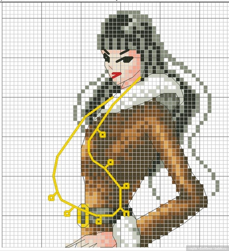 Дамы, девушки крестиком — Схемы вышивки крестом: фото узоров