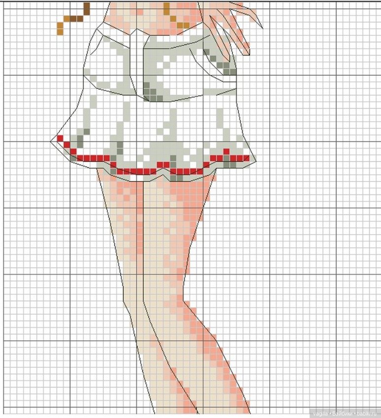 Дамы, девушки крестиком — Схемы вышивки крестом: фото узоров