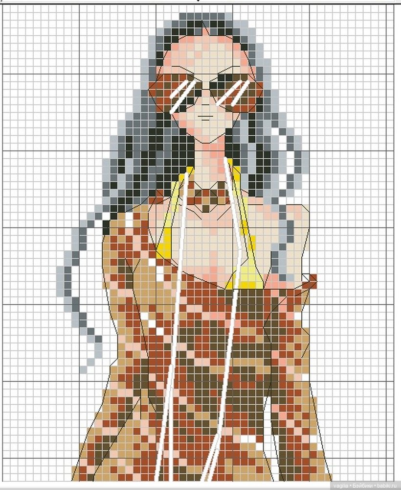 Дамы, девушки крестиком — Схемы вышивки крестом: фото узоров