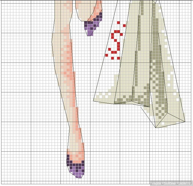 Дамы, девушки крестиком — Схемы вышивки крестом: фото узоров (фото 7)