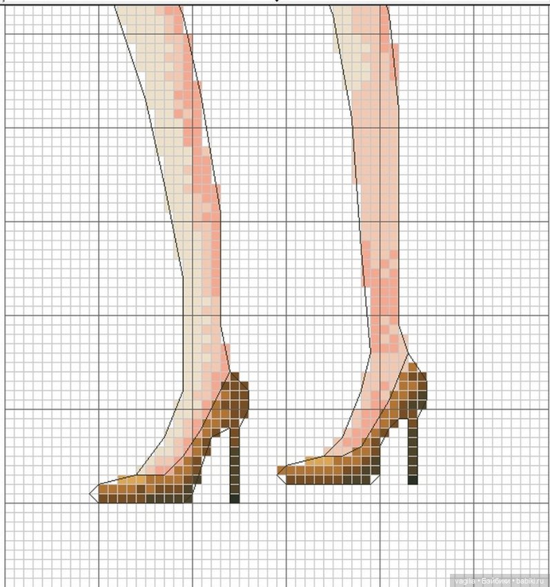 Дамы, девушки крестиком — Схемы вышивки крестом: фото узоров