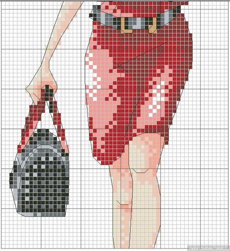 Дамы, девушки крестиком — Схемы вышивки крестом: фото узоров