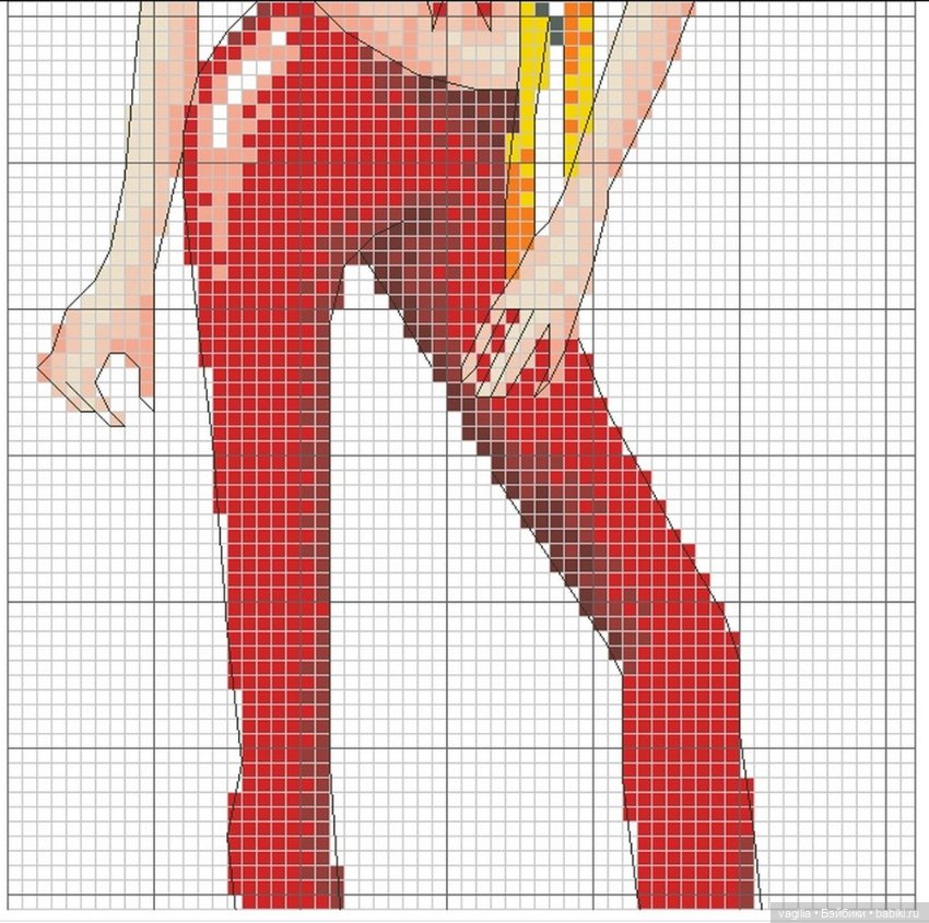Дамы, девушки крестиком — Схемы вышивки крестом: фото узоров (фото 10)
