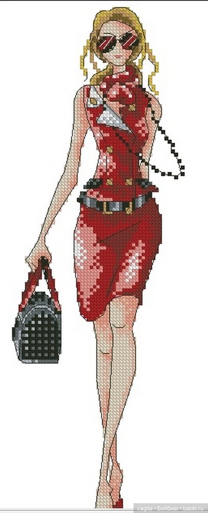 Дамы, девушки крестиком — Схемы вышивки крестом: фото узоров