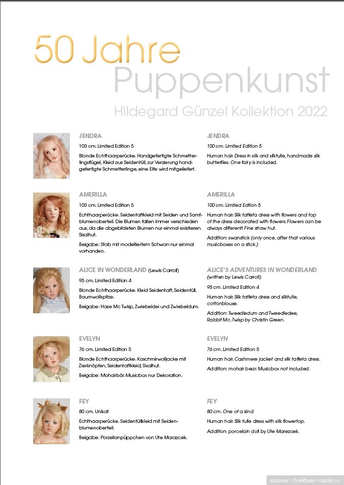 Hildegard Gunzel - Коллекция 2022