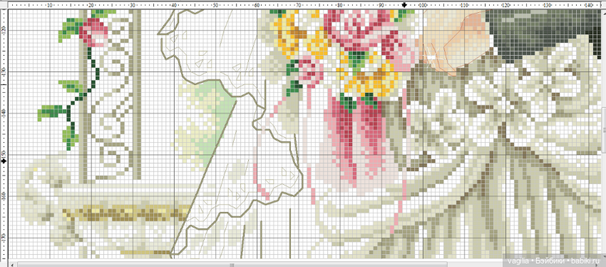 И ещё девушки и дамы — Схемы вышивки крестом: фото узоров (фото 4)