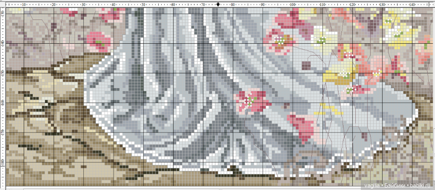 И ещё девушки и дамы — Схемы вышивки крестом: фото узоров