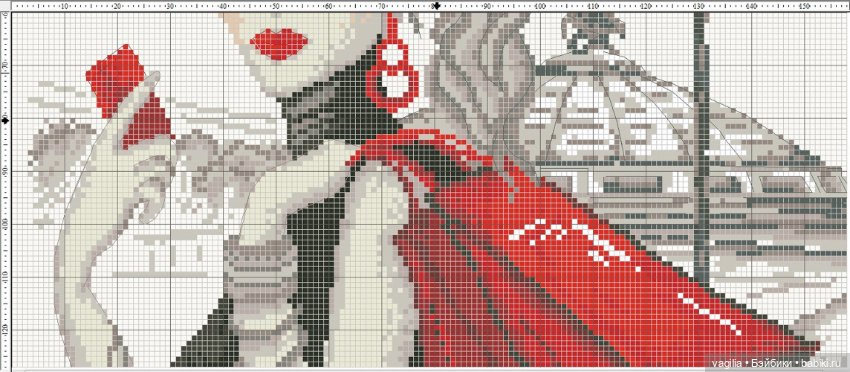 И ещё девушки и дамы — Схемы вышивки крестом: фото узоров