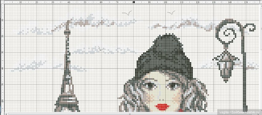 И ещё девушки и дамы — Схемы вышивки крестом: фото узоров