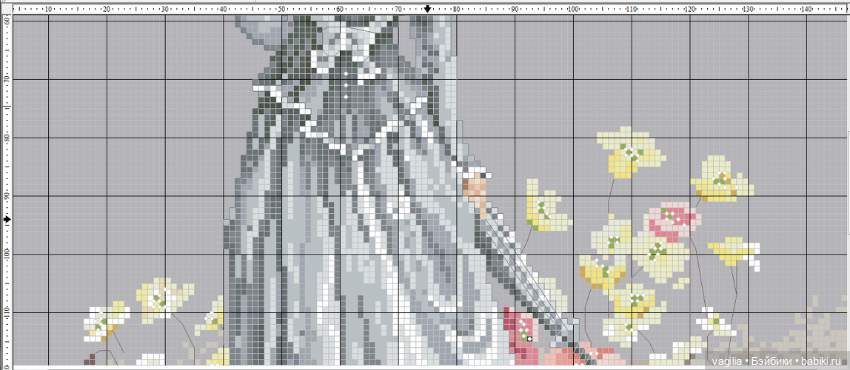 И ещё девушки и дамы — Схемы вышивки крестом: фото узоров