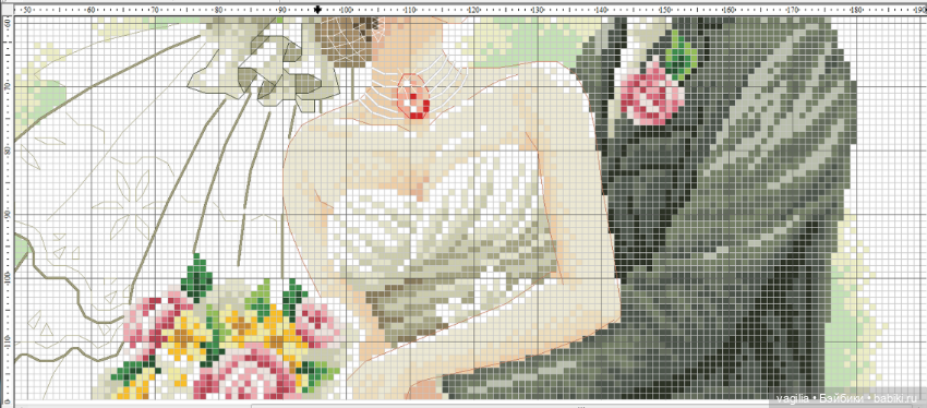 И ещё девушки и дамы — Схемы вышивки крестом: фото узоров (фото 9)