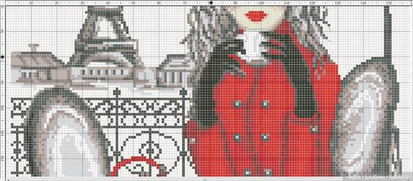 И ещё девушки и дамы — Схемы вышивки крестом: фото узоров