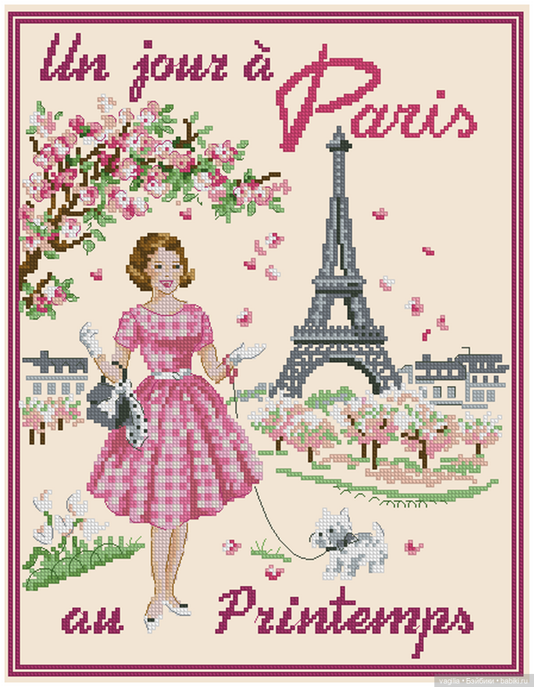 Парижанки и не только — Схемы вышивки крестом: фото узоров (фото 6)