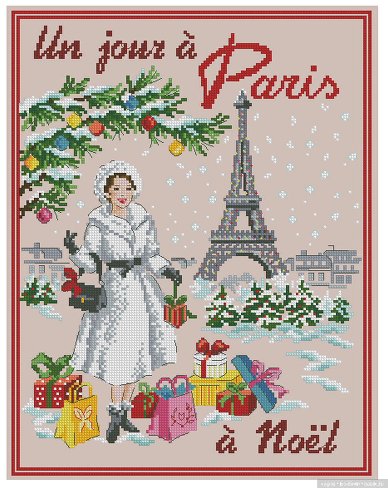 Парижанки и не только — Схемы вышивки крестом: фото узоров