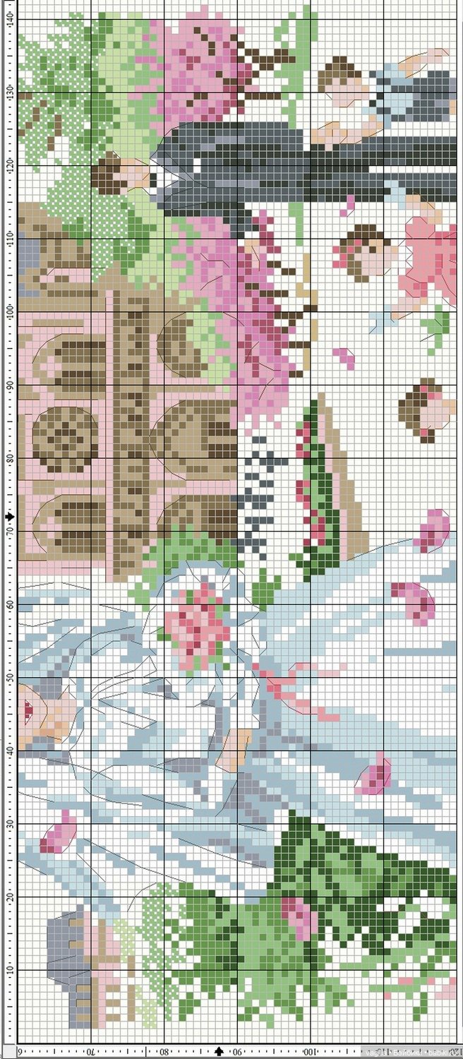 Парижанки и не только — Схемы вышивки крестом: фото узоров (фото 3)