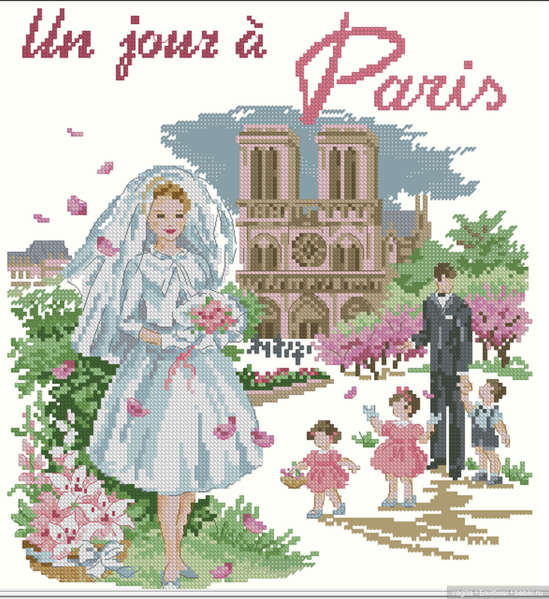 Парижанки и не только — Схемы вышивки крестом: фото узоров