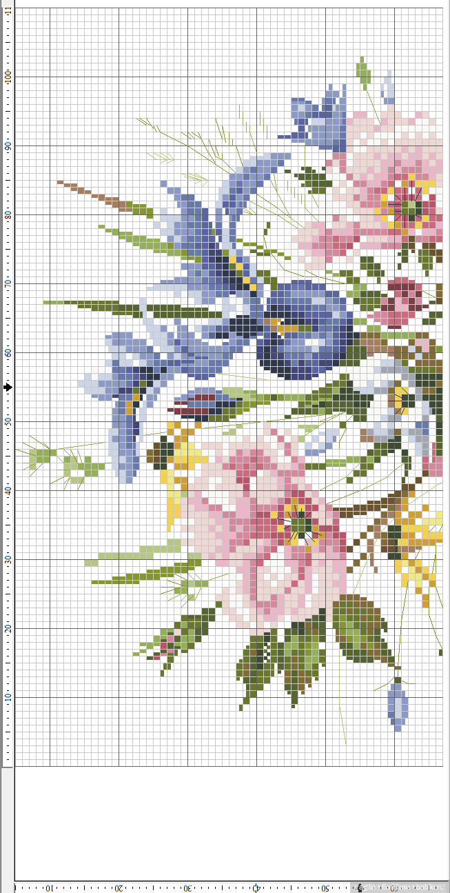 Цветы во всей красе — Схемы вышивки крестом: фото узоров