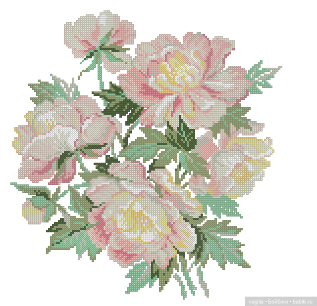 Цветы во всей красе — Схемы вышивки крестом: фото узоров