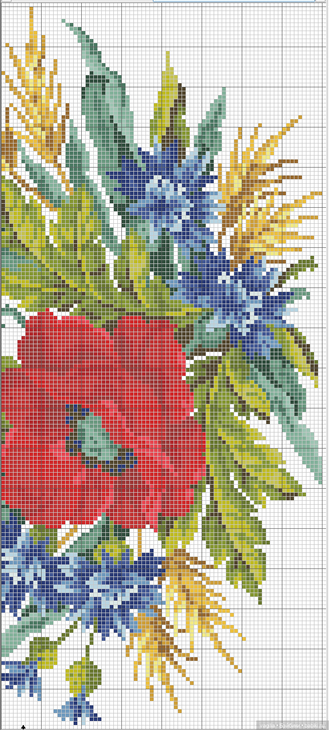 Цветы во всей красе — Схемы вышивки крестом: фото узоров