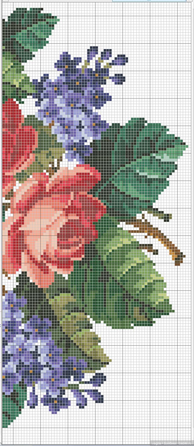 Цветы во всей красе — Схемы вышивки крестом: фото узоров