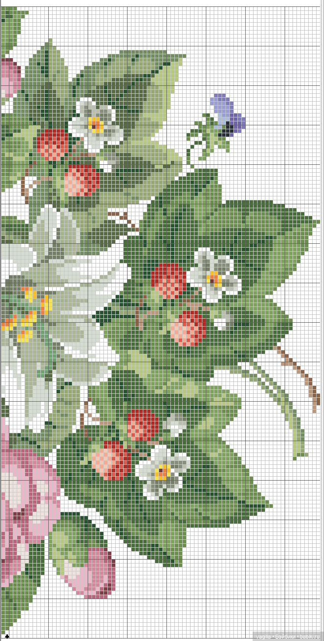 Цветы во всей красе — Схемы вышивки крестом: фото узоров