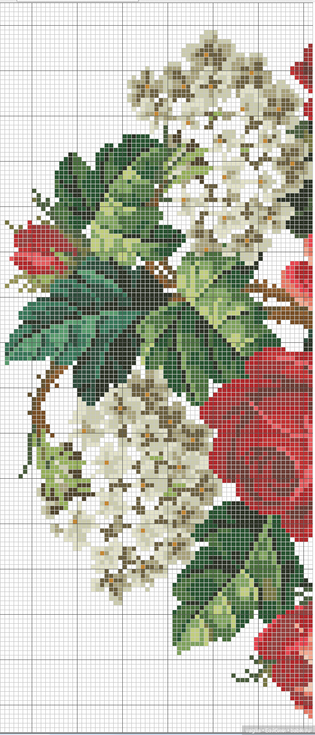 Цветы во всей красе — Схемы вышивки крестом: фото узоров