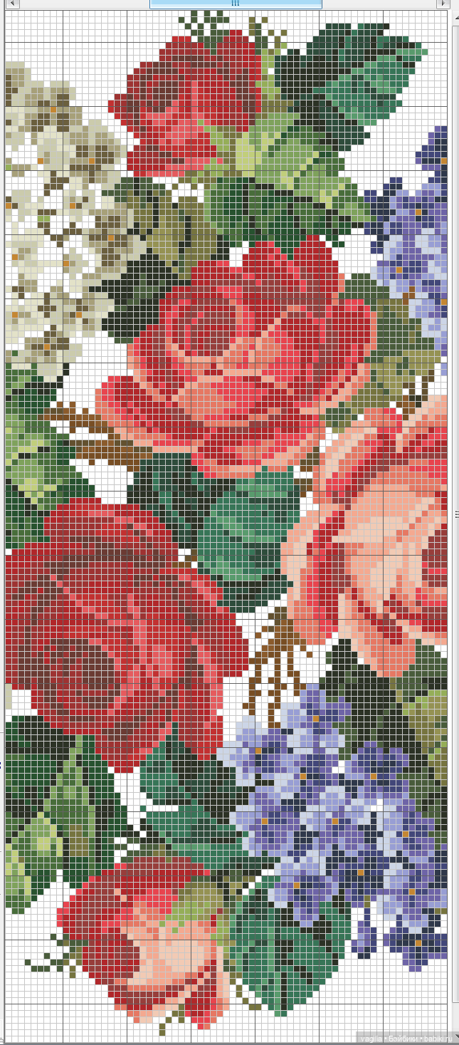 Цветы во всей красе — Схемы вышивки крестом: фото узоров