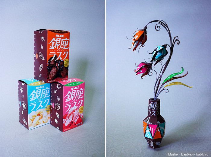 Фигурки из коробок от японского художника Harukiru