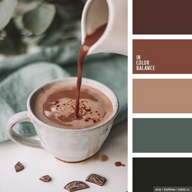 Сочетание цветов. Кофе и — Сочетание цветов: палитры для одежды и интерьера