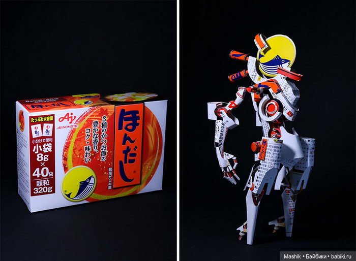 Фигурки из коробок от японского художника Harukiru