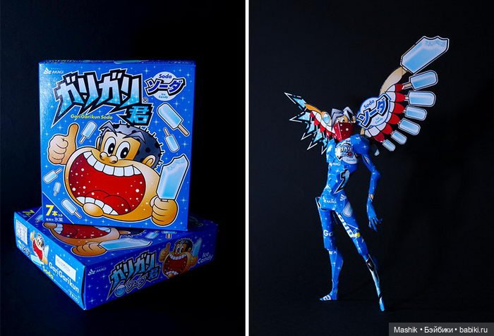 Фигурки из коробок от японского художника Harukiru