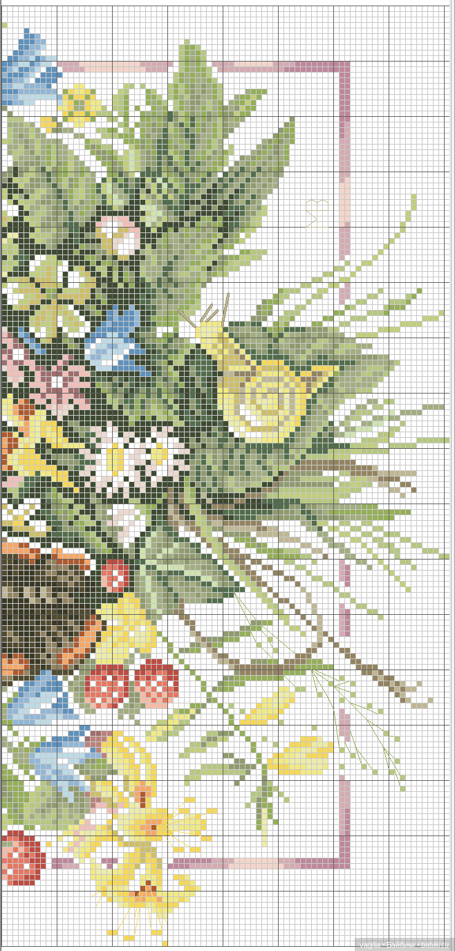 И снова цветы — Схемы вышивки крестом: фото узоров