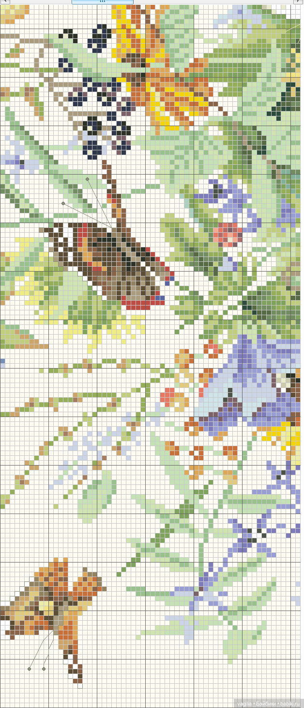 И снова цветы — Схемы вышивки крестом: фото узоров