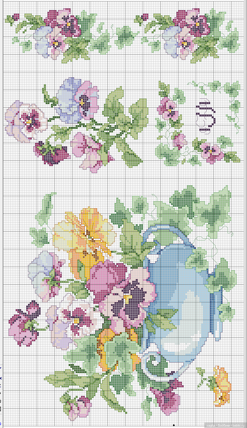 И снова цветы — Схемы вышивки крестом: фото узоров (фото 9)