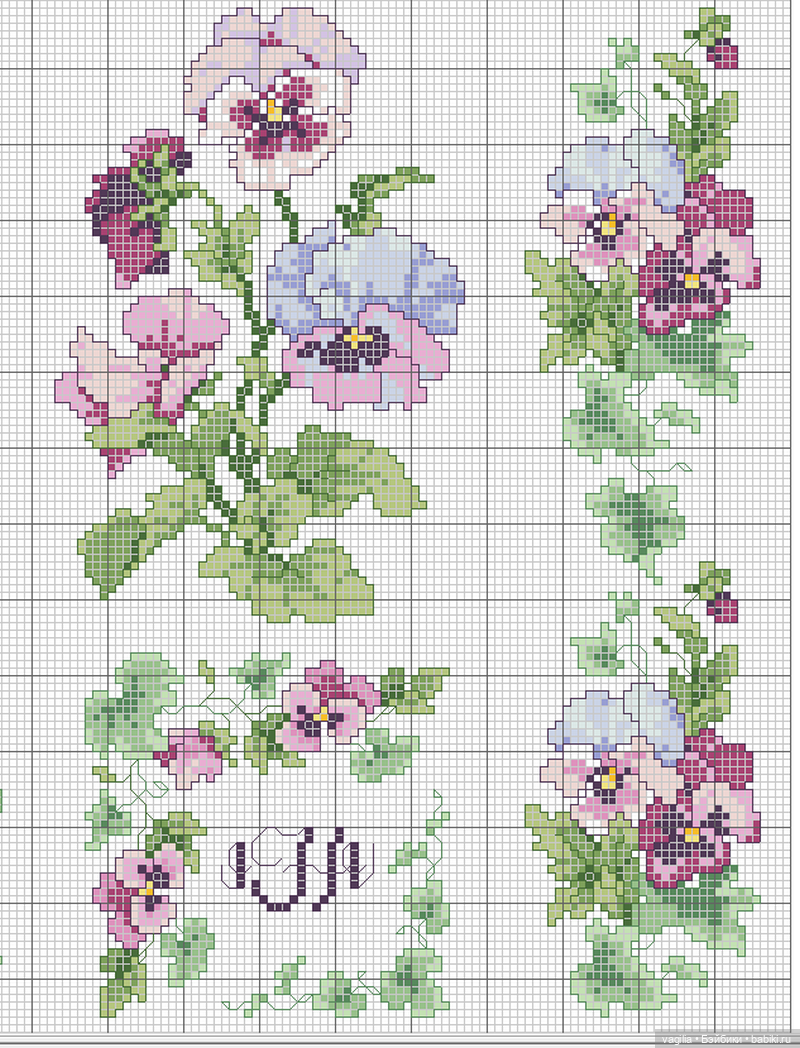 И снова цветы — Схемы вышивки крестом: фото узоров (фото 10)