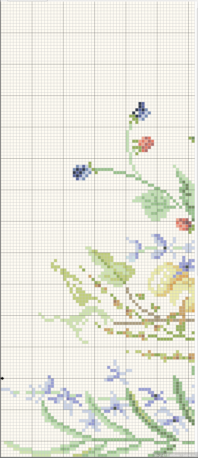 И снова цветы — Схемы вышивки крестом: фото узоров