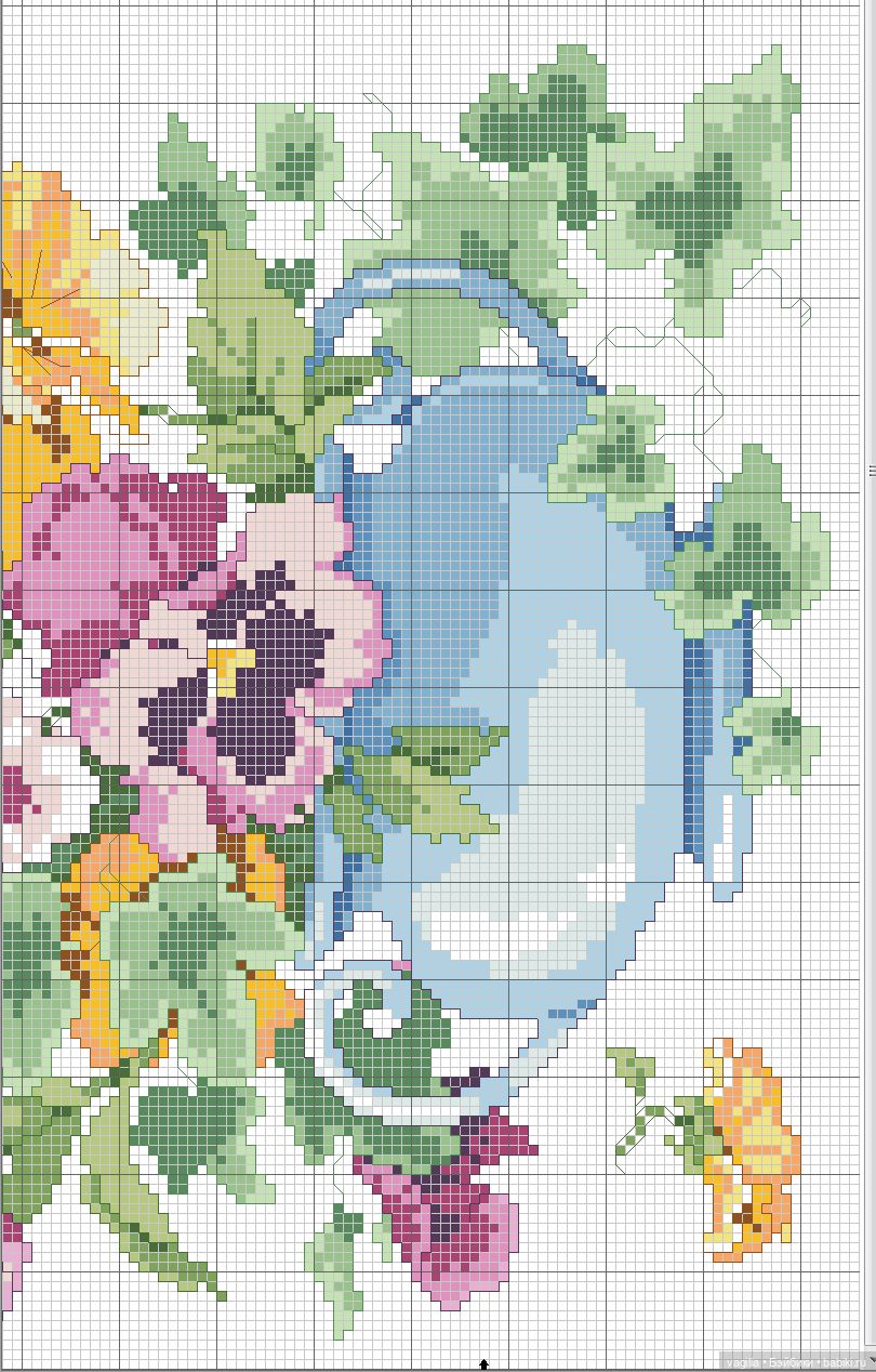 И снова цветы — Схемы вышивки крестом: фото узоров (фото 6)