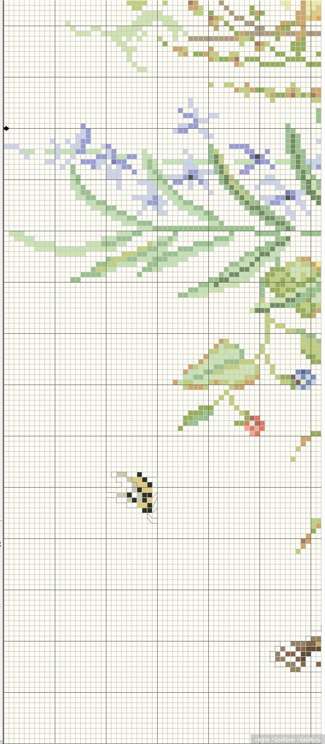 И снова цветы — Схемы вышивки крестом: фото узоров