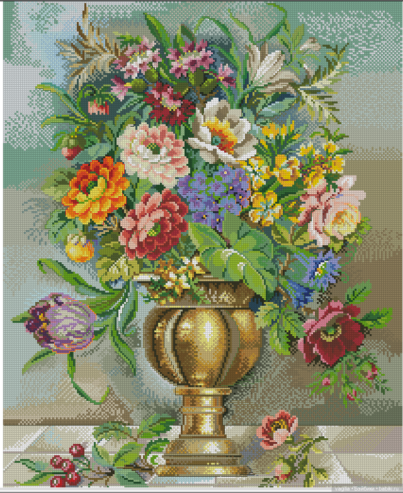 Сегодня много роз — Вышивка крестиком