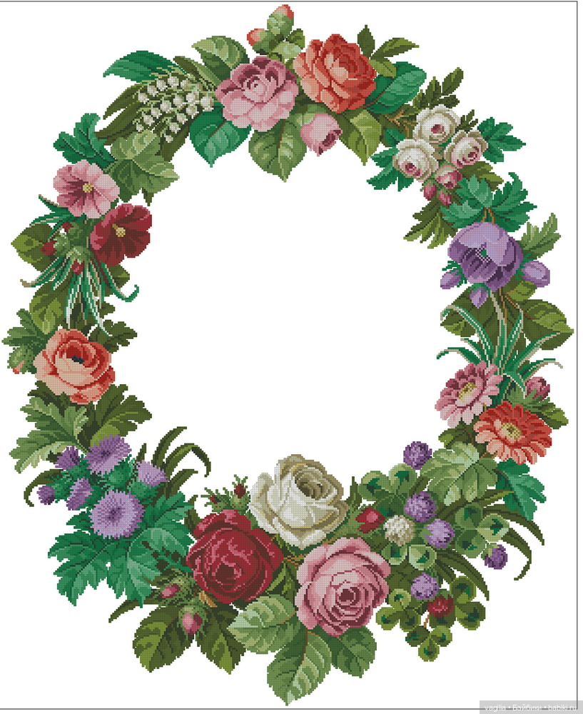 Сегодня много роз — Вышивка крестиком