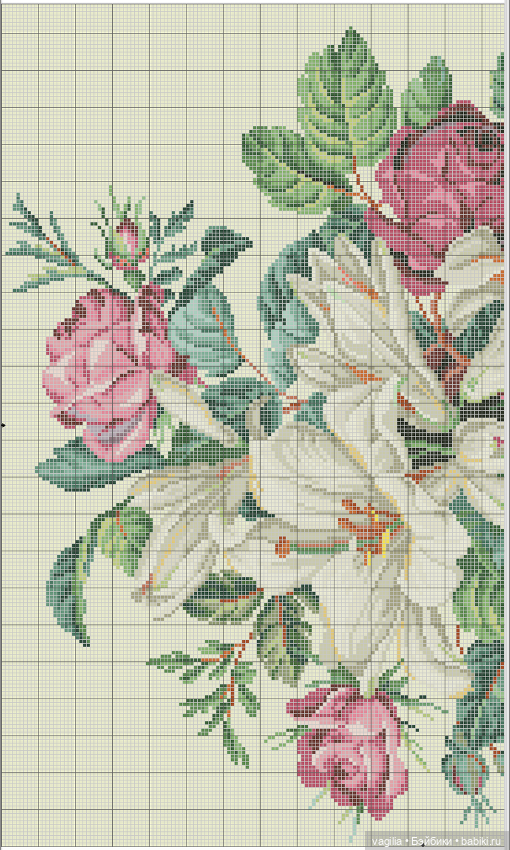 Сегодня много роз — Вышивка крестиком