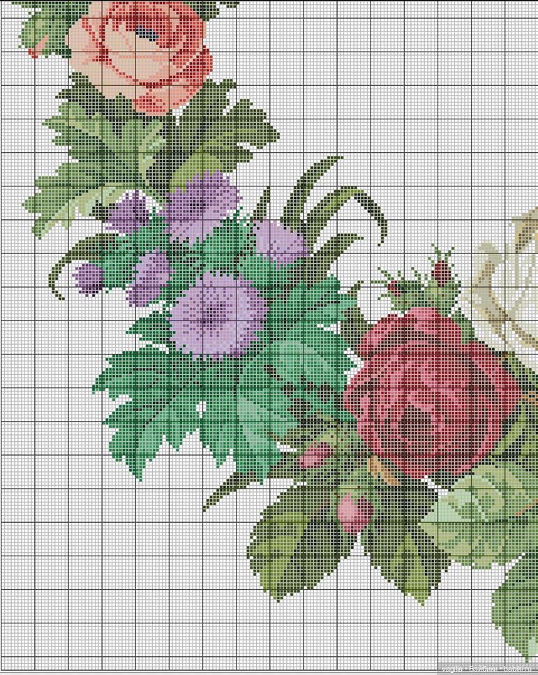 Сегодня много роз — Вышивка крестиком (фото 4)