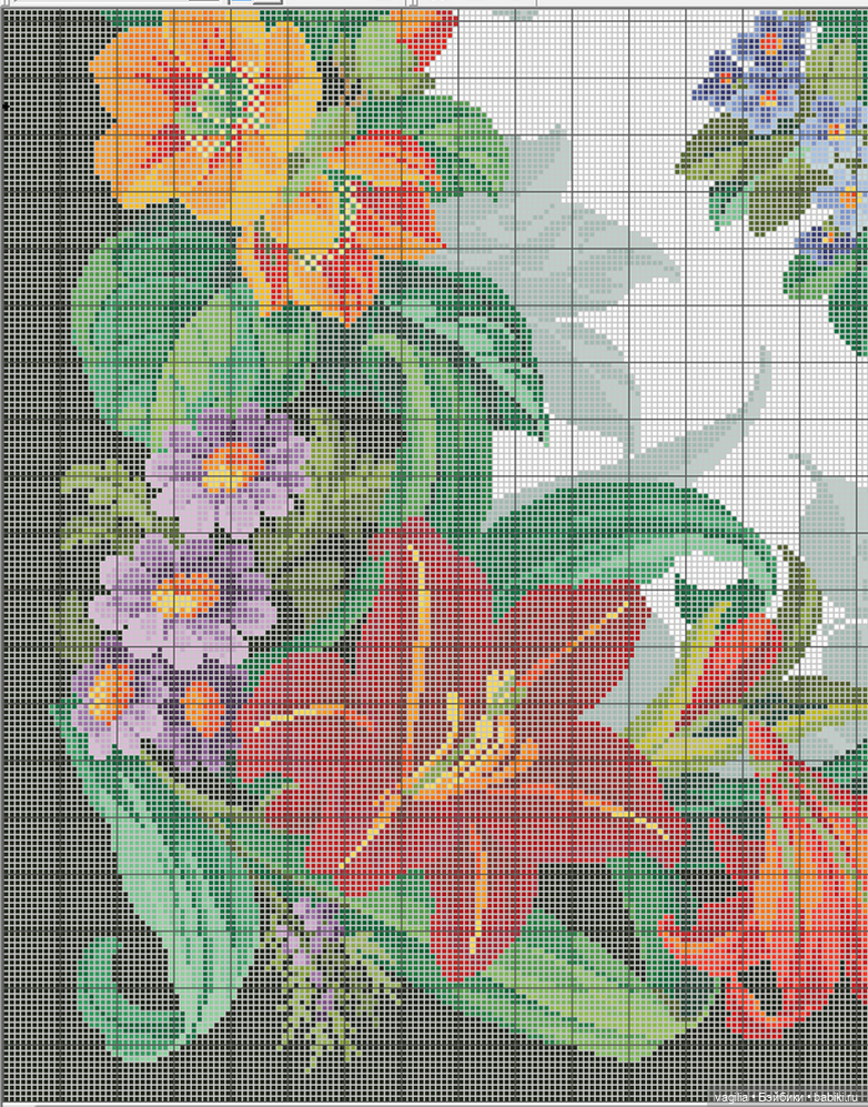 Сегодня много роз — Вышивка крестиком