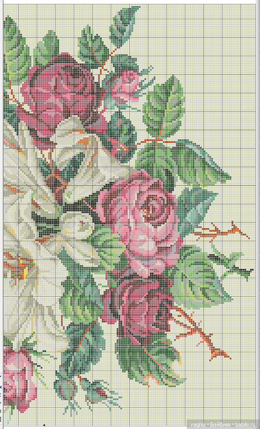 Сегодня много роз — Вышивка крестиком
