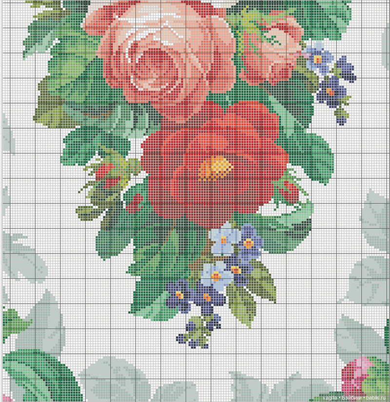 Сегодня много роз — Вышивка крестиком