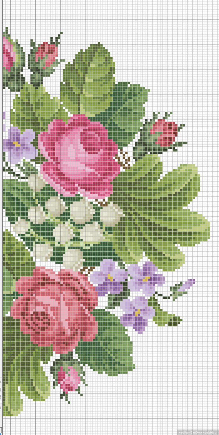 Сегодня много роз — Вышивка крестиком