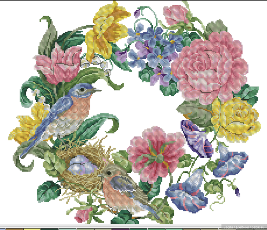 Сегодня много роз — Вышивка крестиком