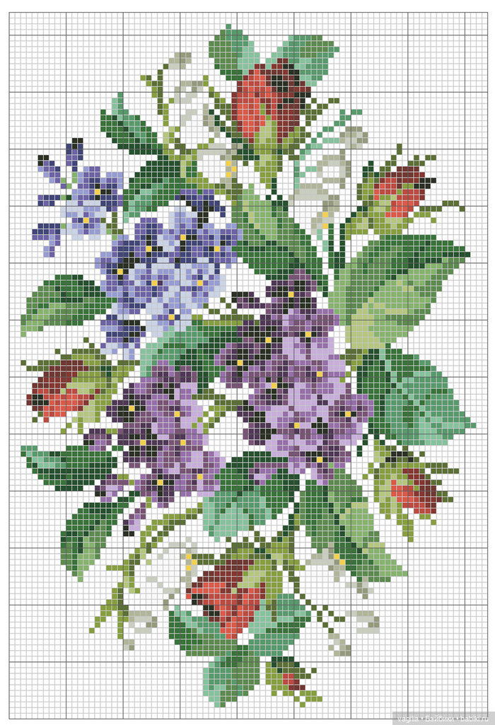 Сегодня много роз — Вышивка крестиком