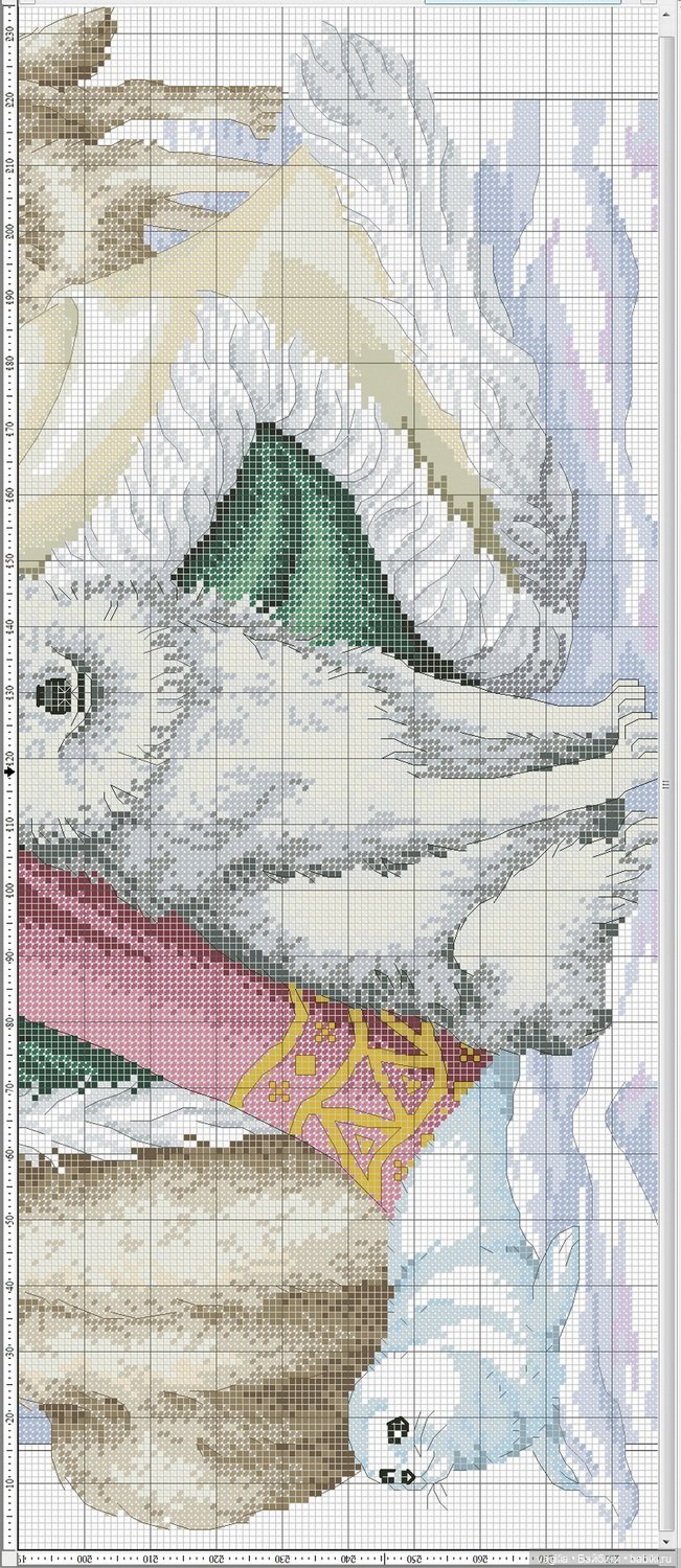 Дед Мороз крестиком — Схемы вышивки крестом: фото узоров